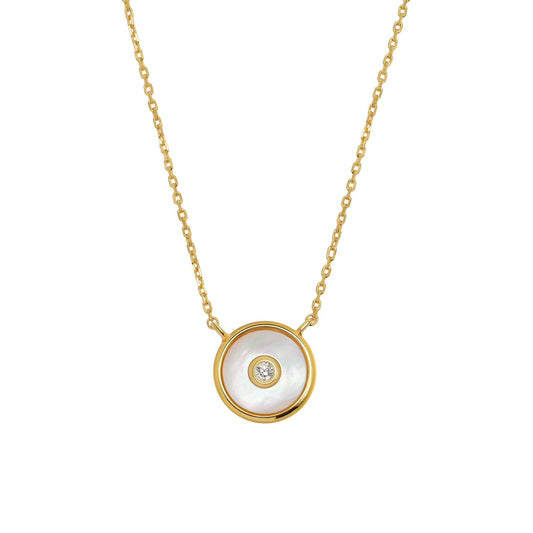 Cynthia Mother of Pearl Necklace, view 3255 — Soul Flow Apparel