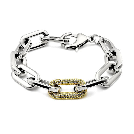 Jenna Pave Bracelet - Silver, view 4412 — Soul Flow Apparel