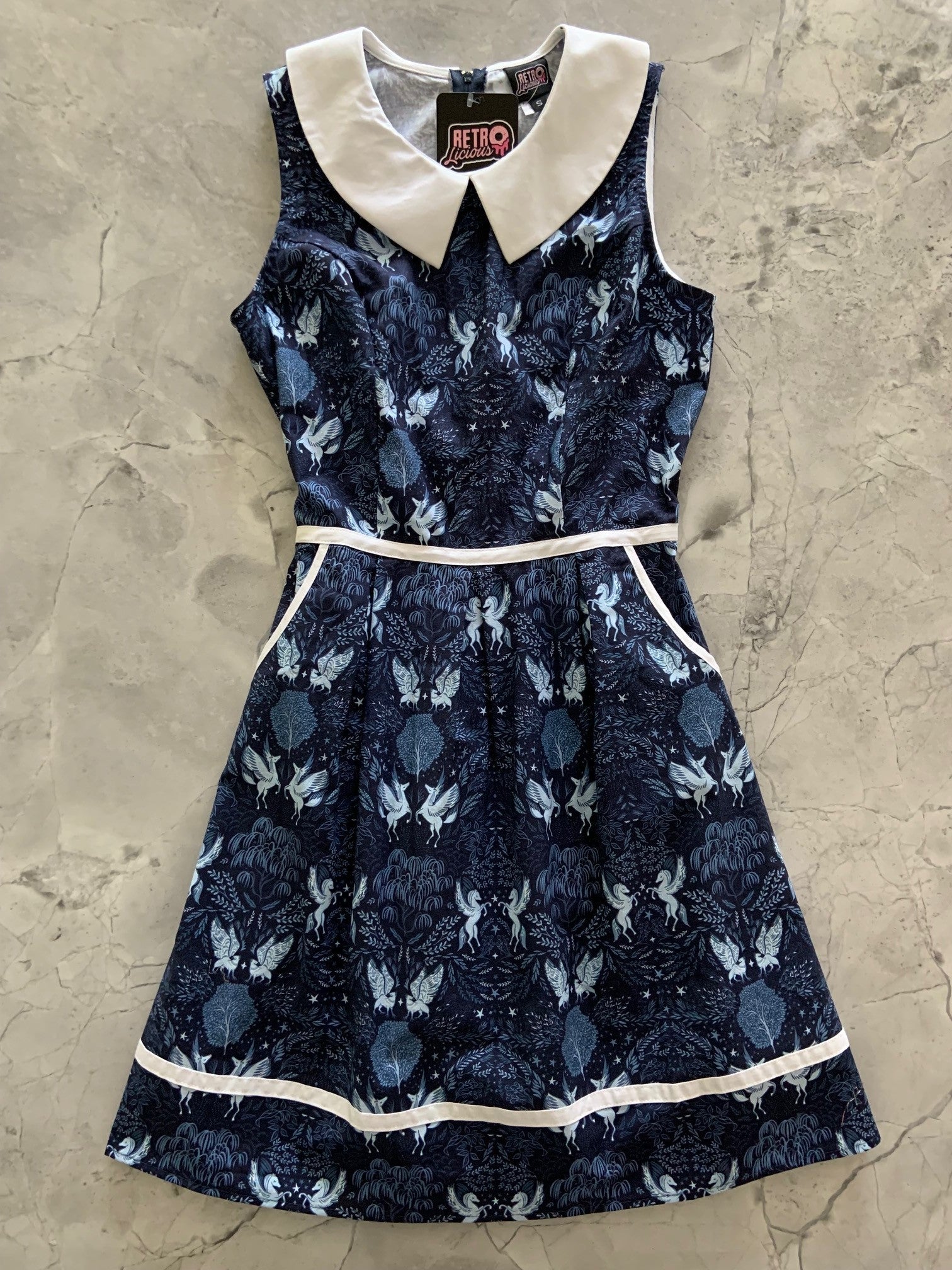 Midnight Collared Dress, view 4451 — Soul Flow Apparel