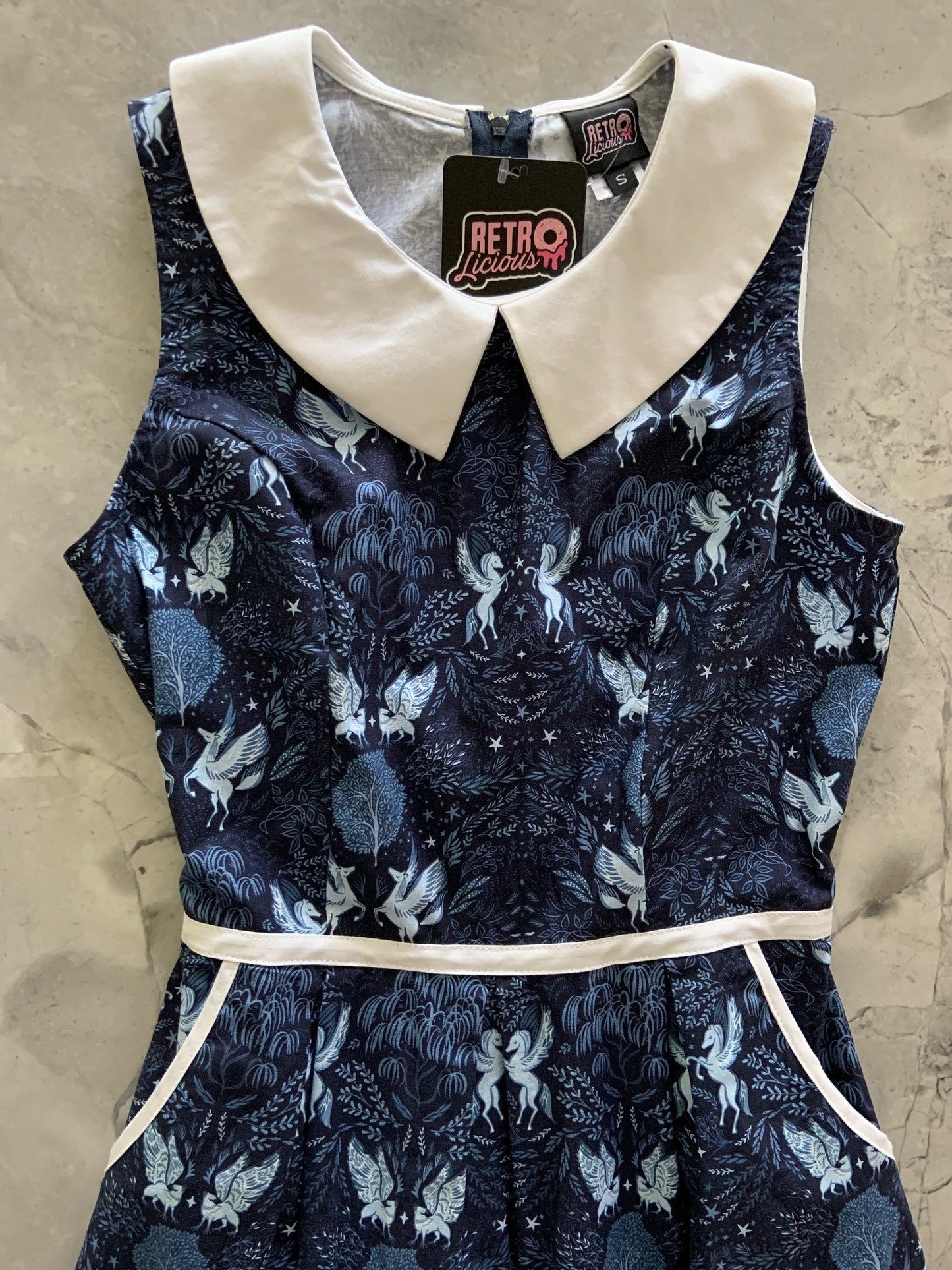 Midnight Collared Dress, view 4452 — Soul Flow Apparel