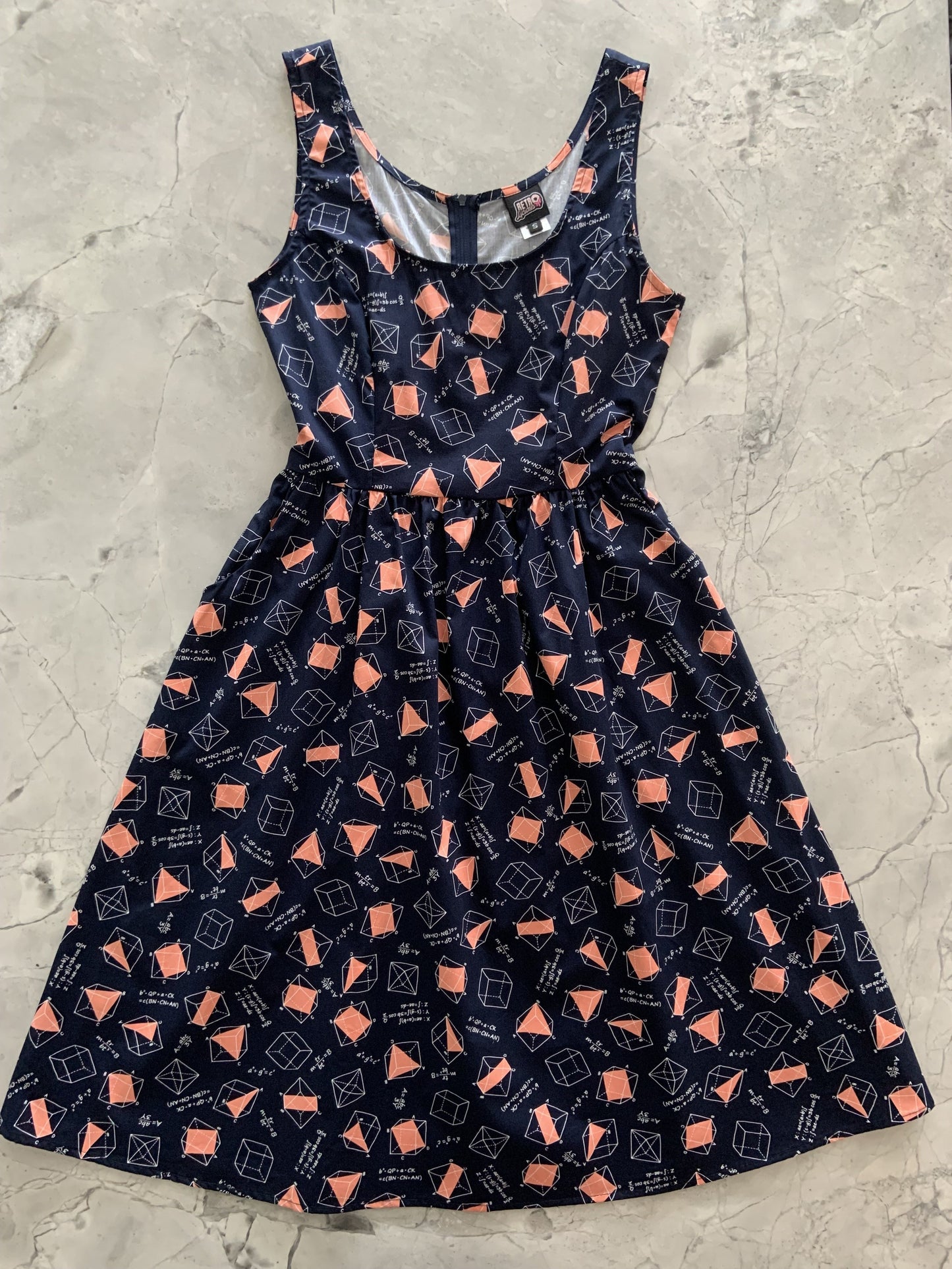 Math Fit & Flare Dress - Xs Only, 1 Left!, view 6619 — Soul Flow Apparel