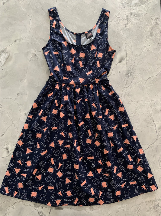 Math Fit & Flare Dress - Xs Only, 1 Left!, view 6619 — Soul Flow Apparel