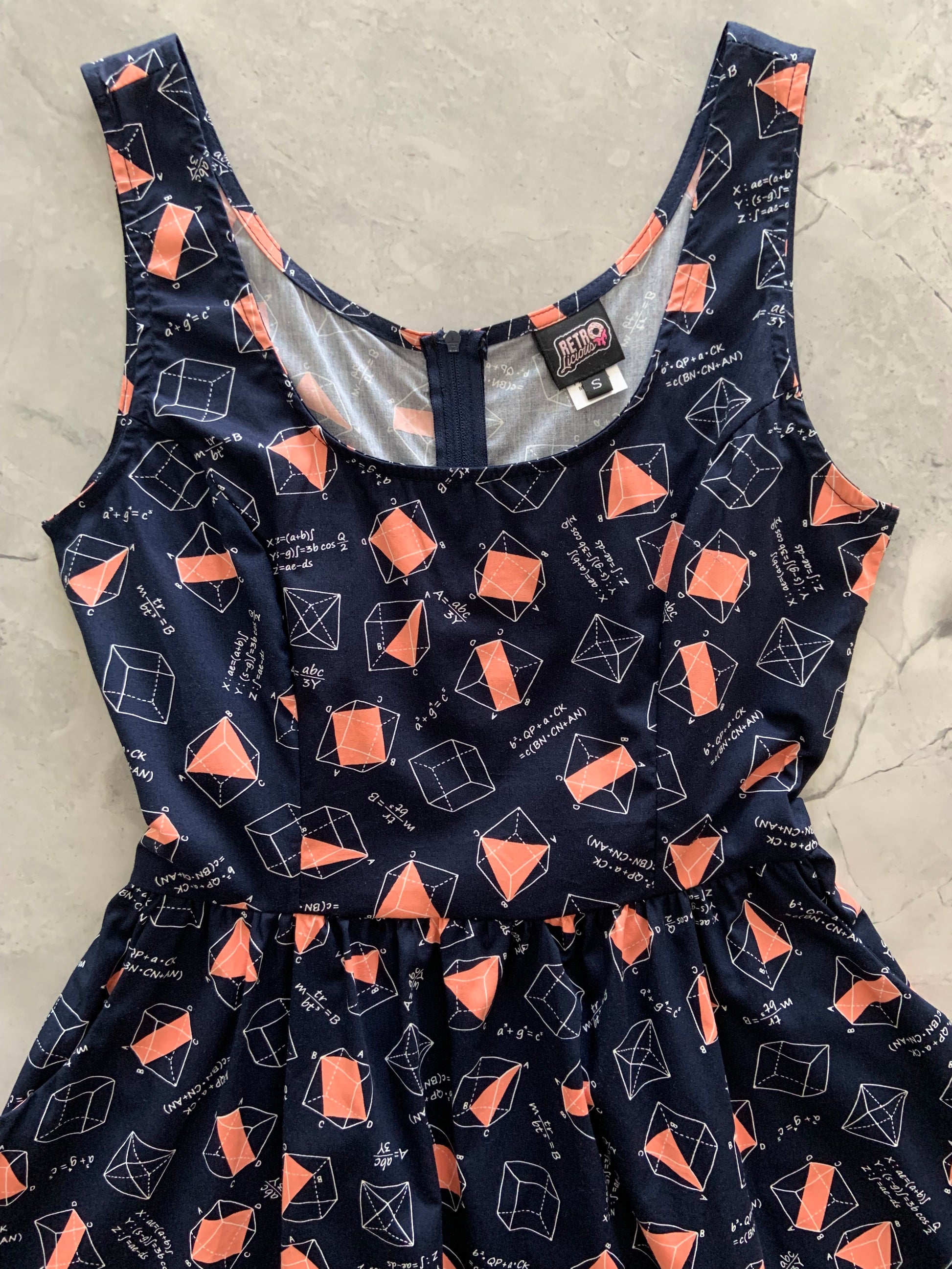 Math Fit & Flare Dress - Xs Only, 1 Left!, view 6620 — Soul Flow Apparel