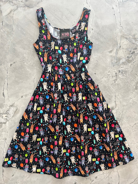 Party Cats Fit & Flare Dress, view 6963 — Soul Flow Apparel