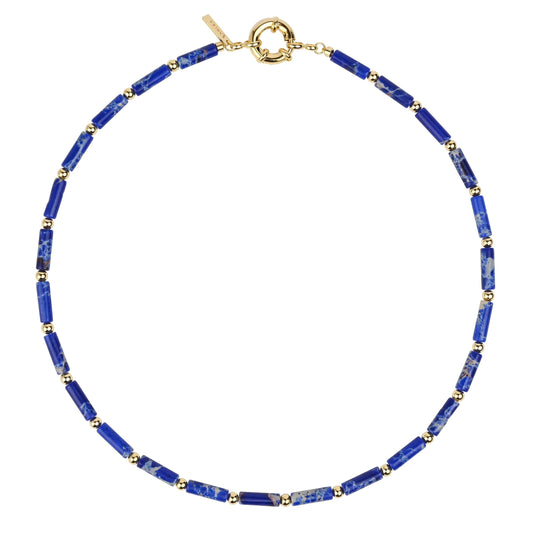 Lapis Toggle Necklace, view 1 — Soul Flow Apparel