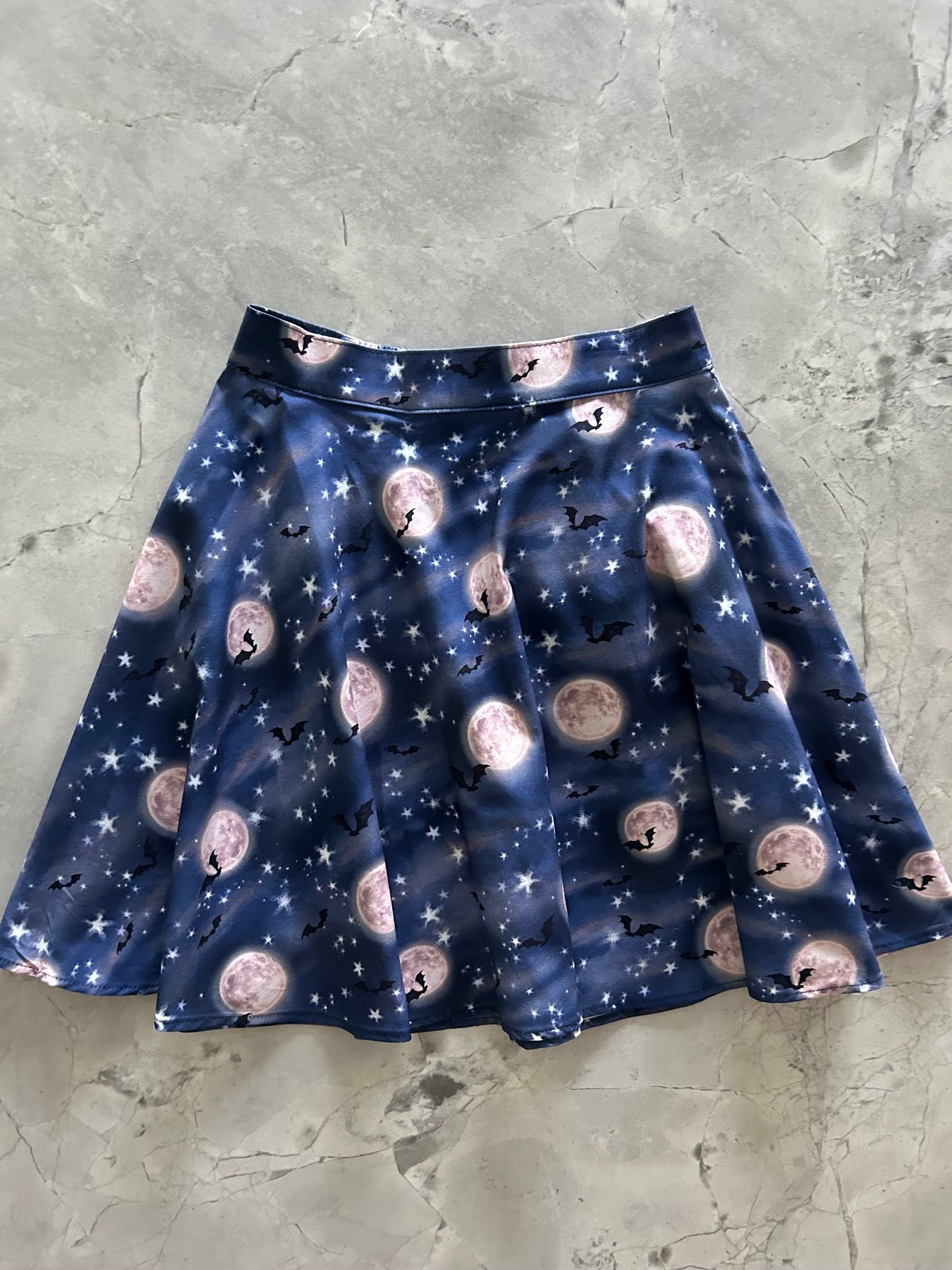 Bat Moon Skater Skirt, view 9844 — Soul Flow Apparel