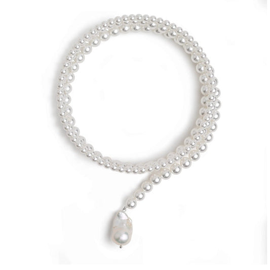 Gretchen Pearl Wrap Necklace, view 9943 — Soul Flow Apparel