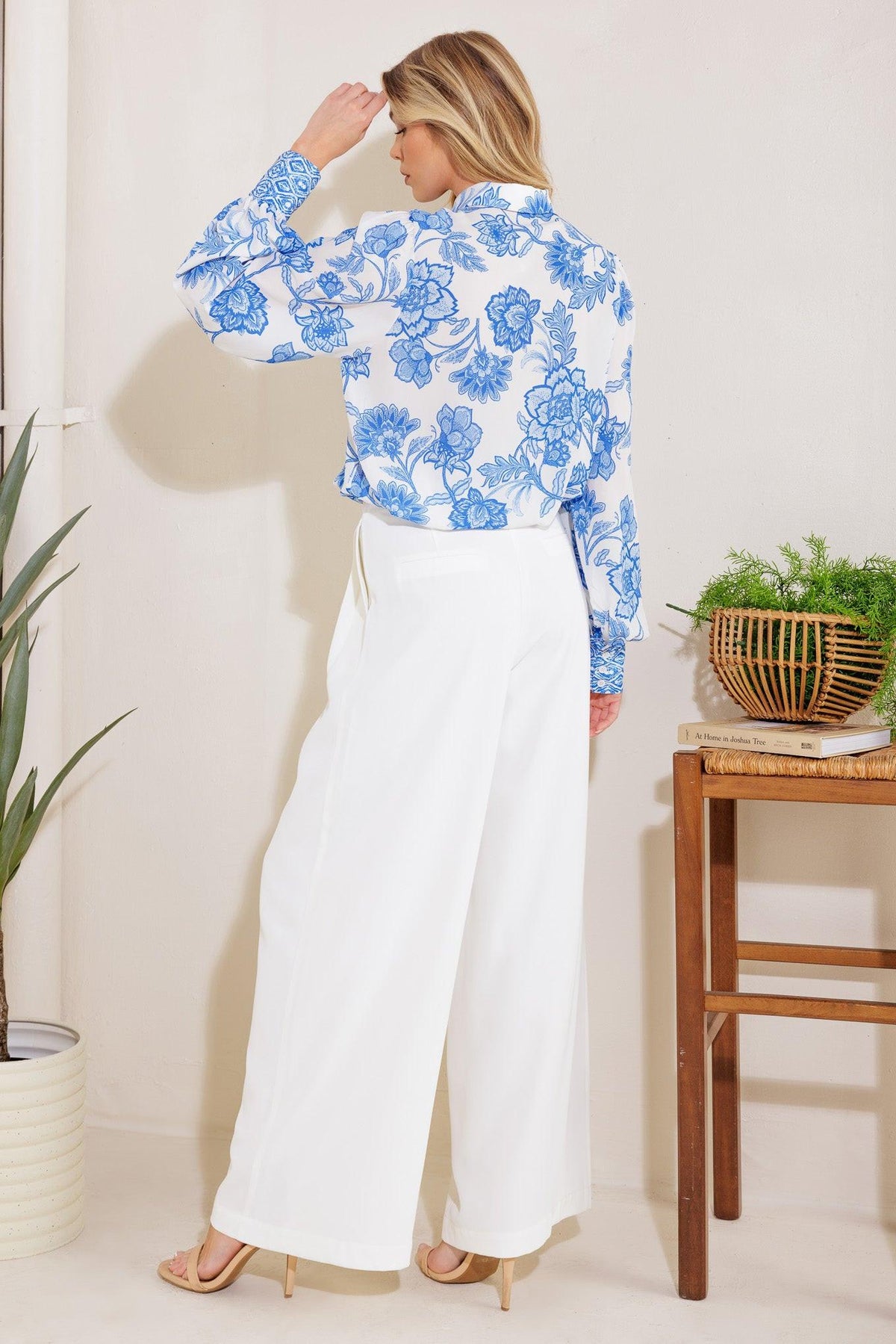 How Can It Be Woven Pants in white, view 3 — Soul Flow Apparel