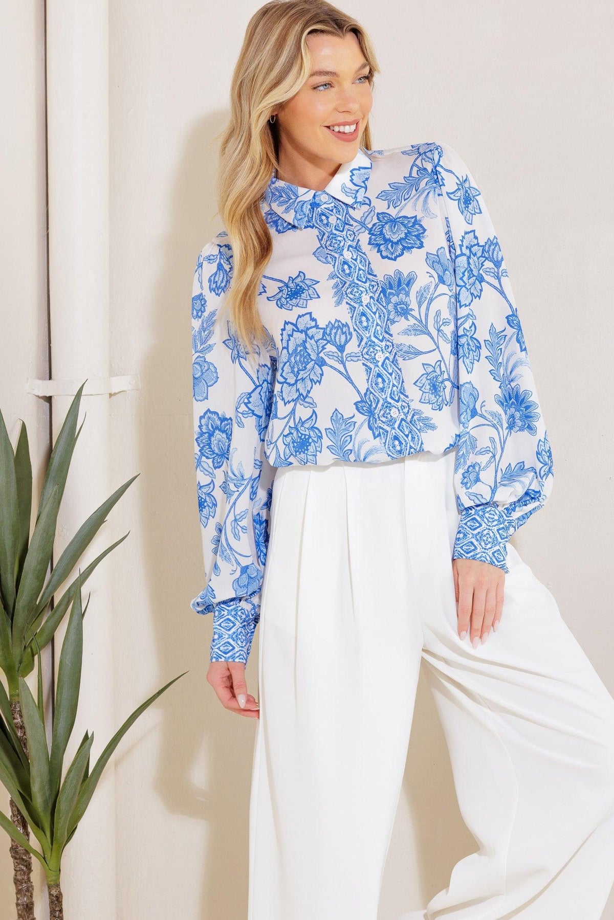 How Can It Be Woven Pants in white, view 6 — Soul Flow Apparel