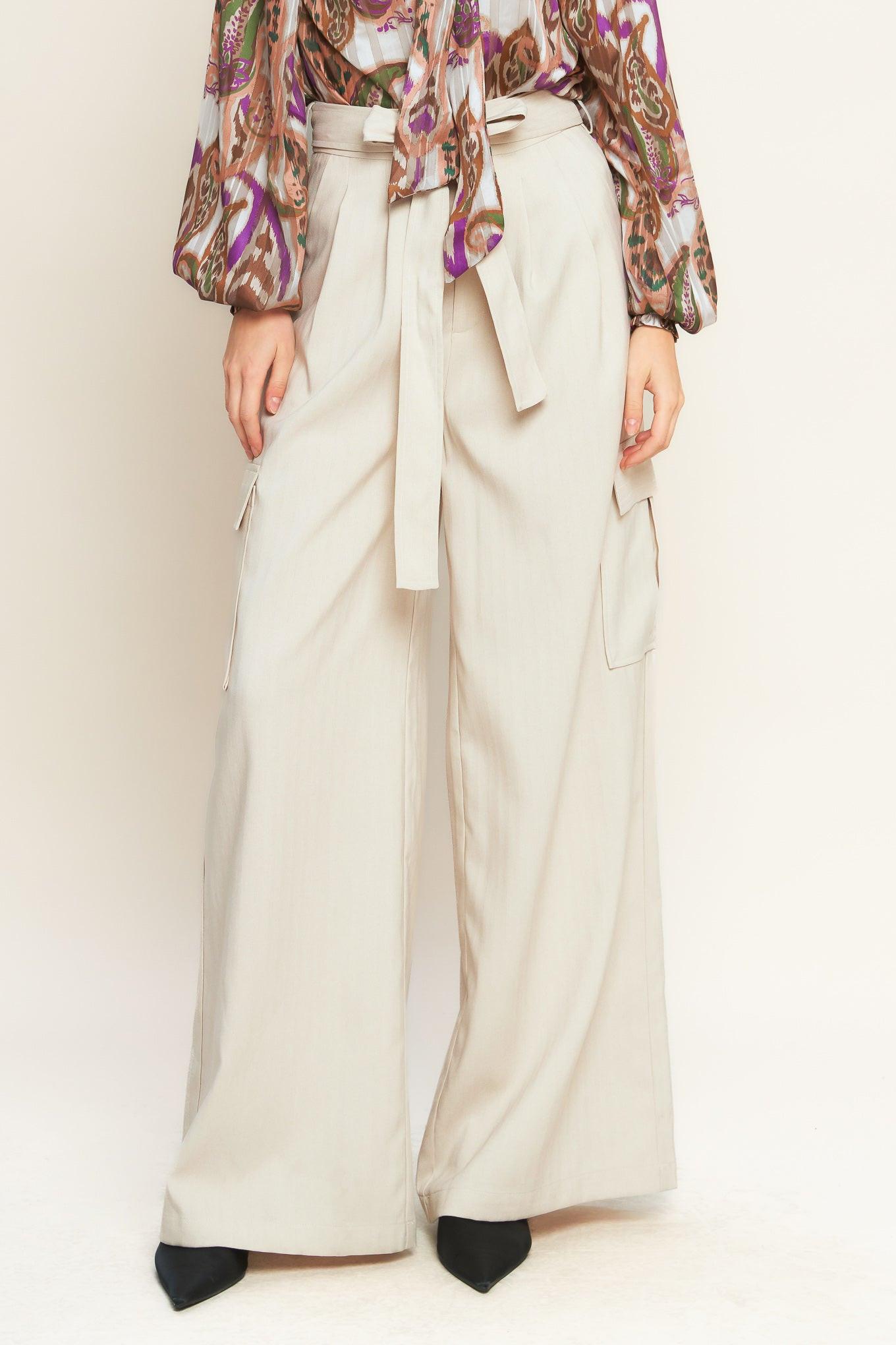 For the Last Time Woven Pants in khaki, view 5 — Soul Flow Apparel