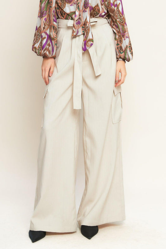 For the Last Time Woven Pants in khaki, view 5 — Soul Flow Apparel