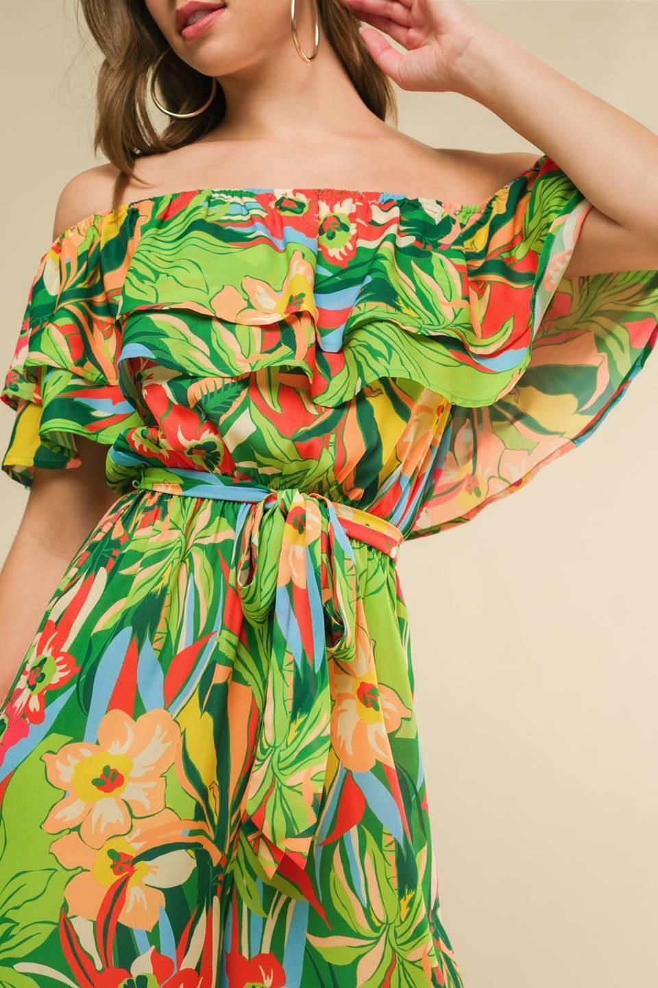 Daring Heart Woven Jumpsuit in green, view 4 — Soul Flow Apparel