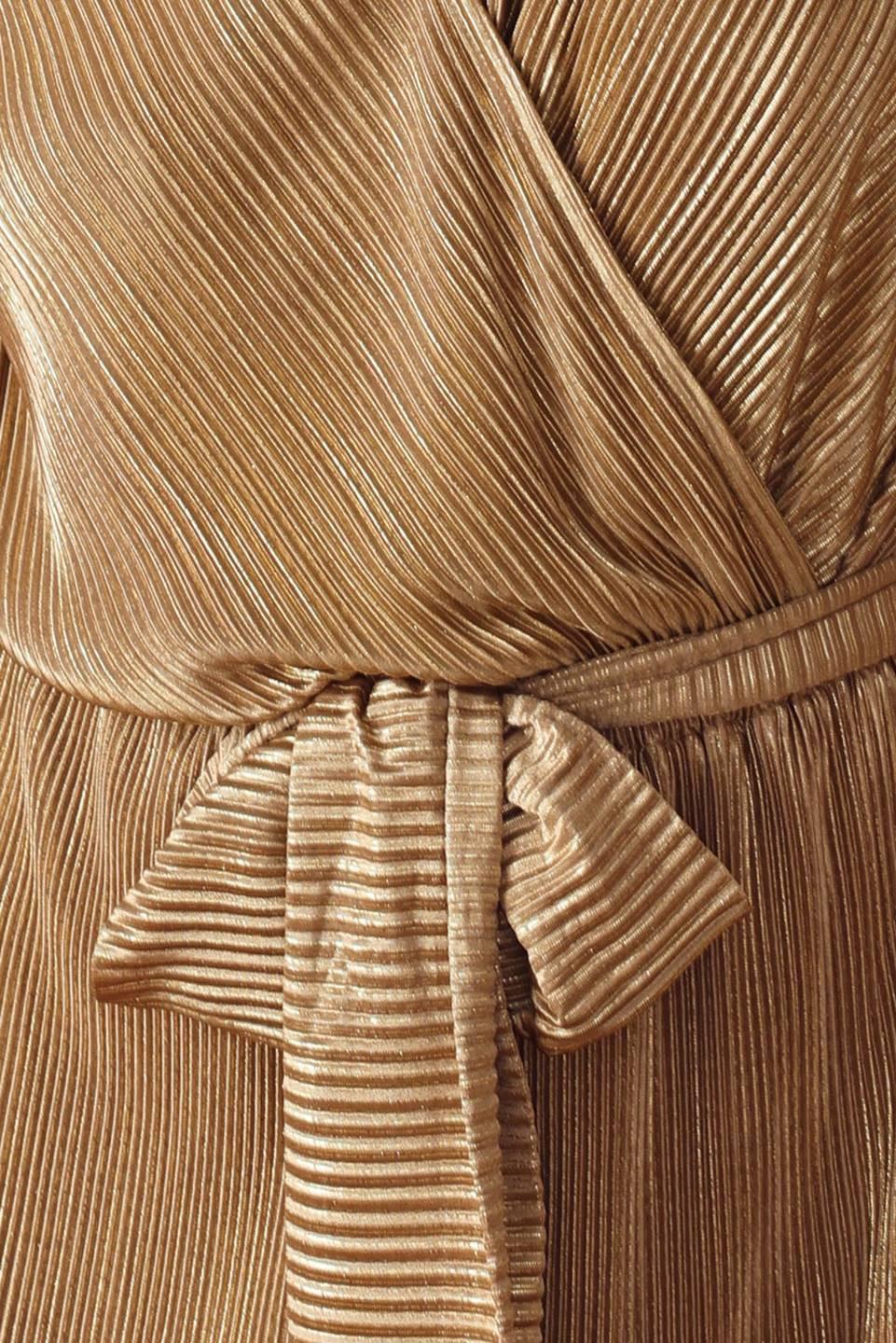 Moments of Clarity Woven Jumpsuit in mauve gold, fabric swatch — Soul Flow Apparel