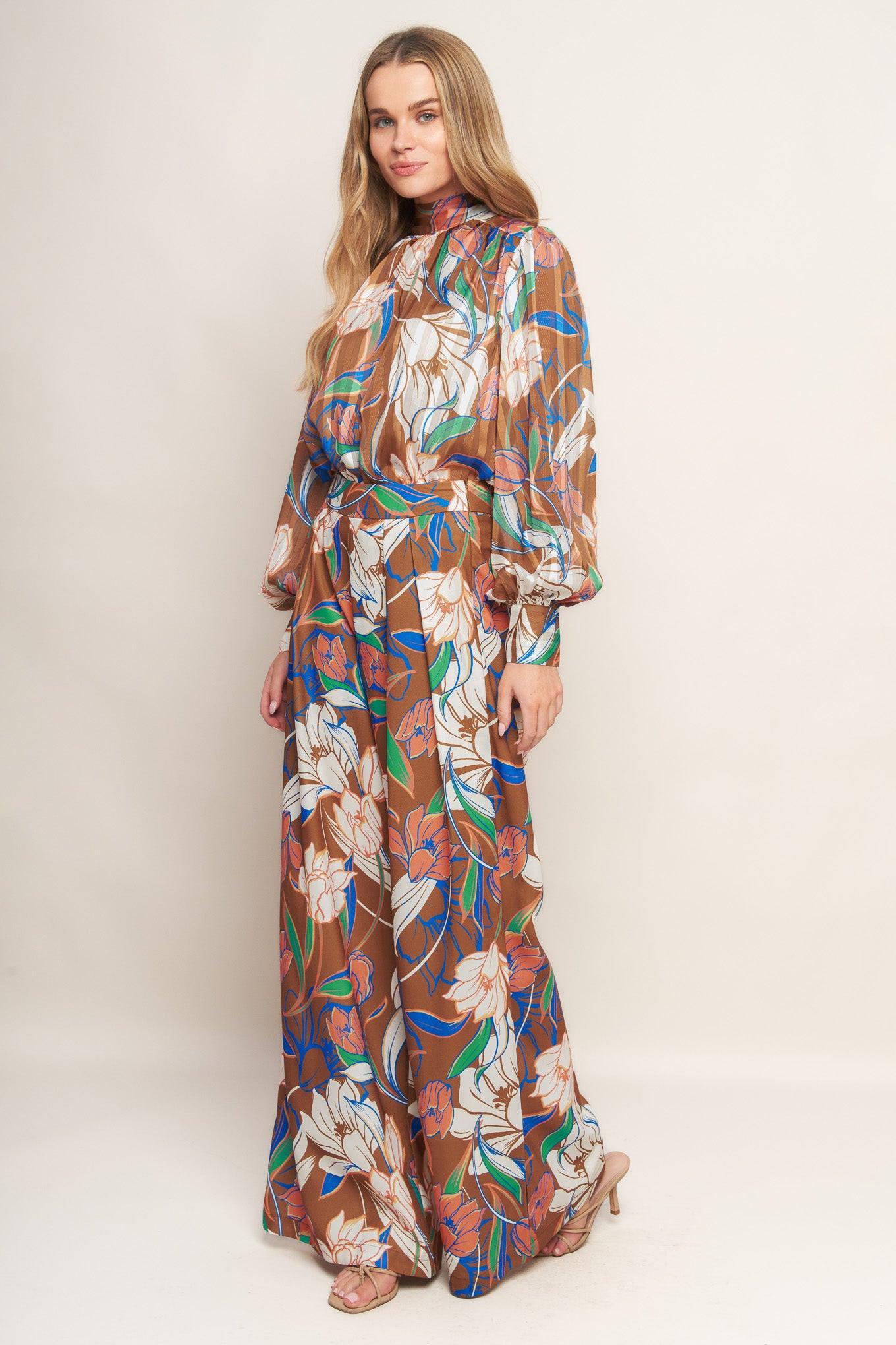 Forever Be Woven Pants in brown, view 2 — Soul Flow Apparel