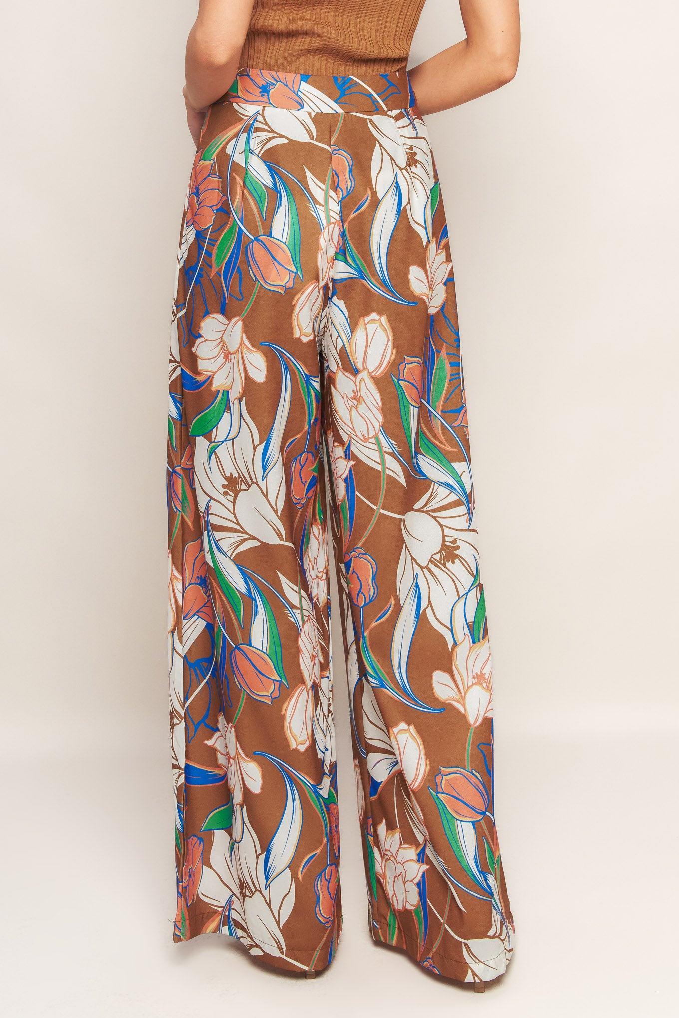 Forever Be Woven Pants in brown, view 6 — Soul Flow Apparel