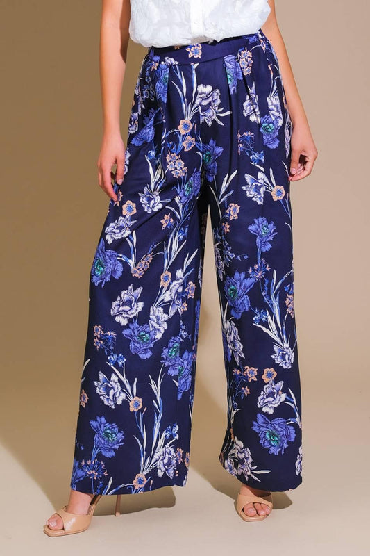 Cape Carteret Woven Pants in navy, view 1 — Soul Flow Apparel