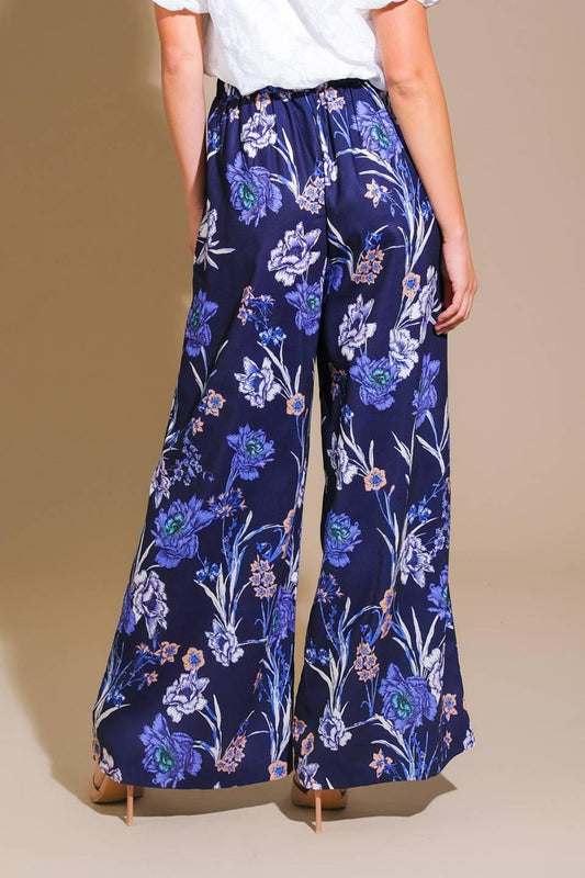 Cape Carteret Woven Pants in navy, view 2 — Soul Flow Apparel