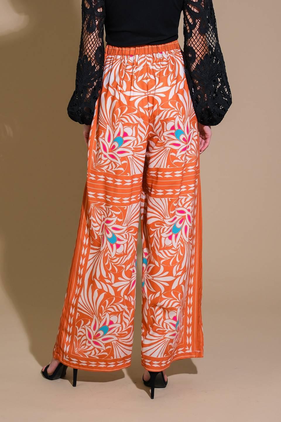 You Never Can Tell Woven Pants in rust, view 2 — Soul Flow Apparel