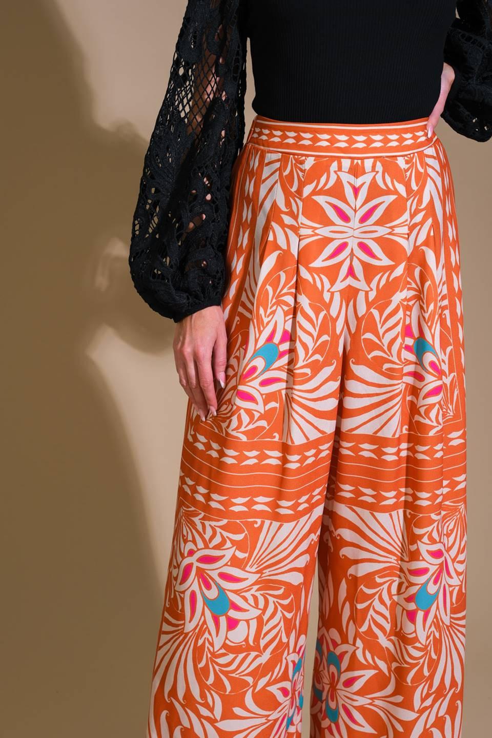 You Never Can Tell Woven Pants in rust, view 4 — Soul Flow Apparel