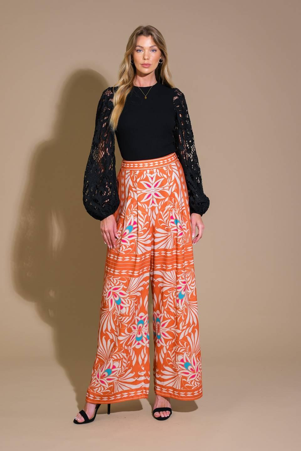 You Never Can Tell Woven Pants in rust, view 5 — Soul Flow Apparel