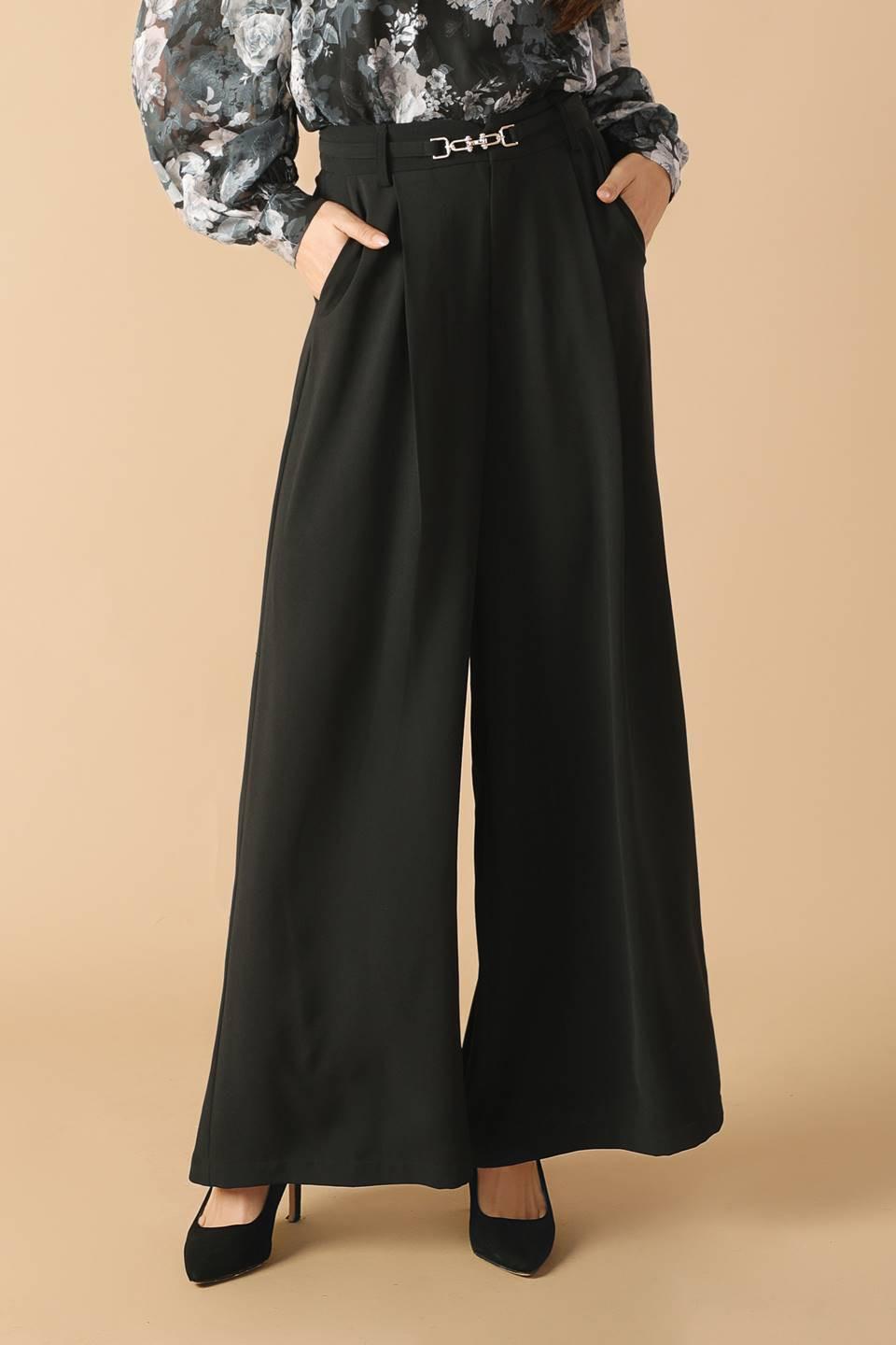 Sweet Harmony Black Woven Pants, view 1 — Soul Flow Apparel