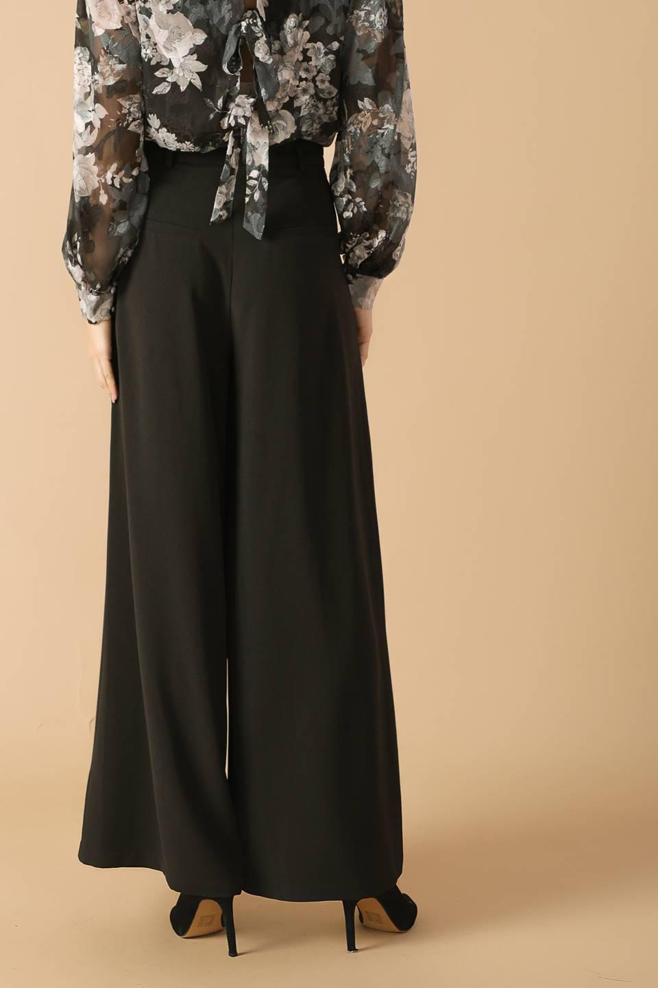 Sweet Harmony Black Woven Pants, view 2 — Soul Flow Apparel
