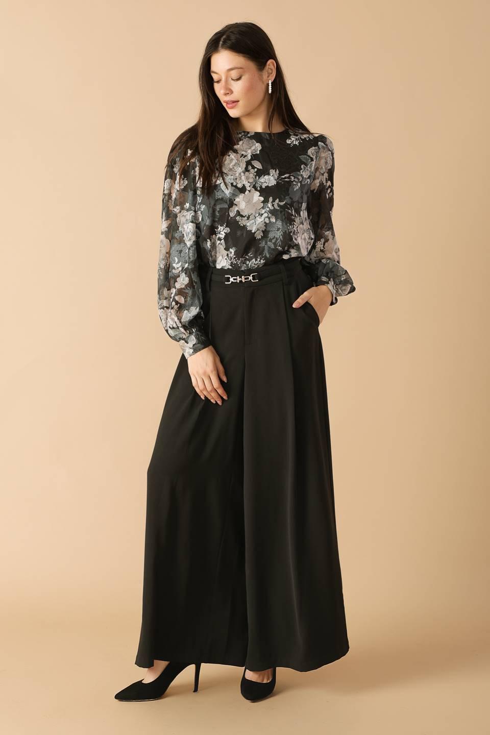 Sweet Harmony Black Woven Pants, view 3 — Soul Flow Apparel