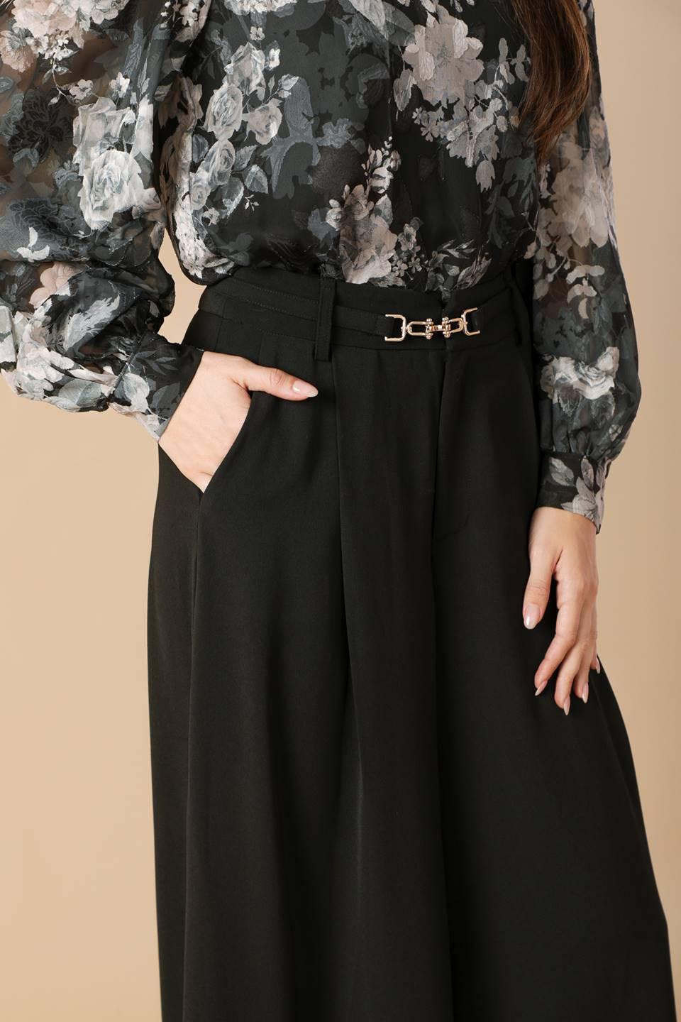 Sweet Harmony Black Woven Pants, view 4 — Soul Flow Apparel