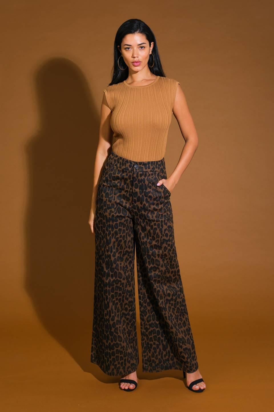 Eternal Romance Woven Pants in brown, view 5 — Soul Flow Apparel