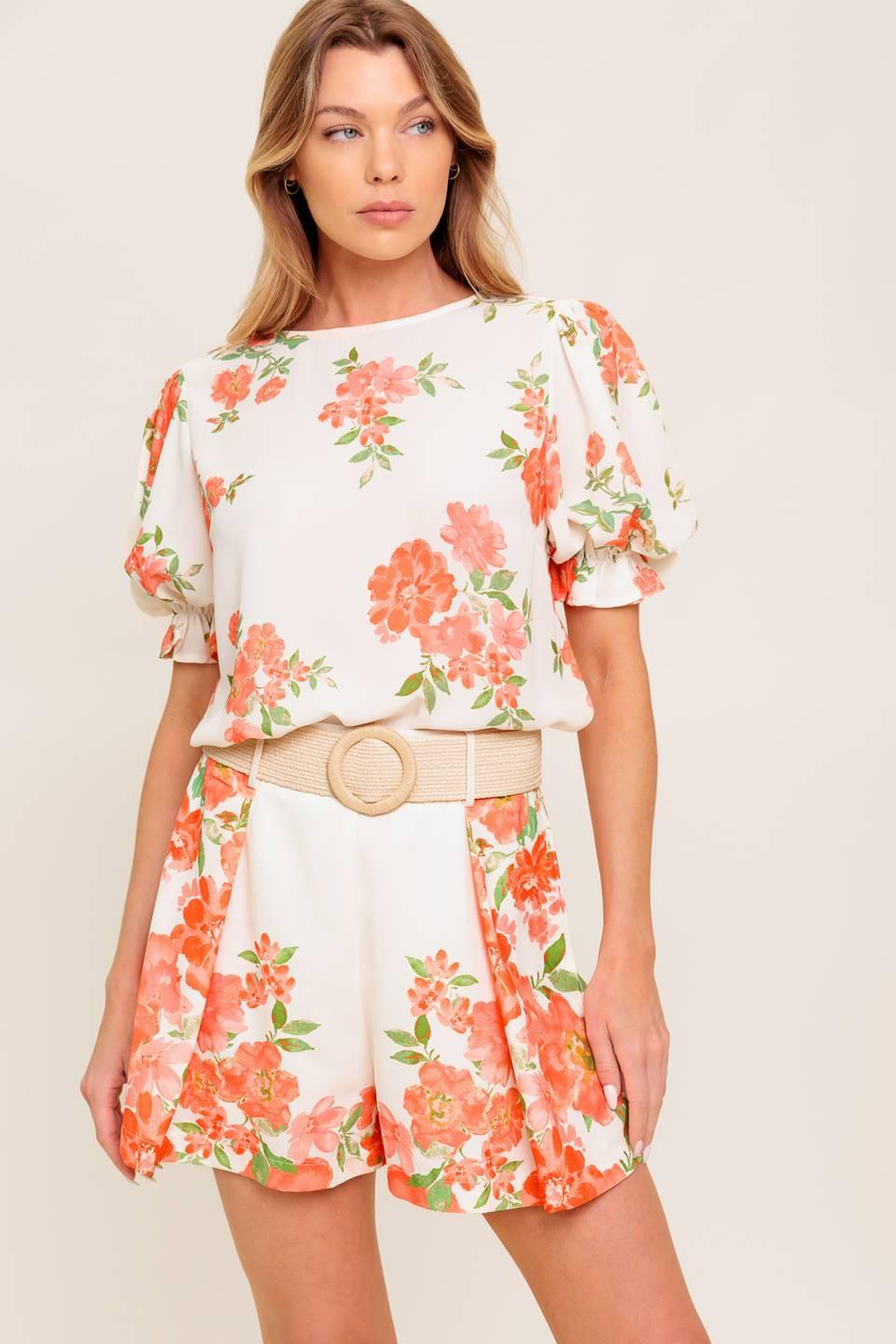 Lovely Days Ivory Woven Short, view 1 — Soul Flow Apparel