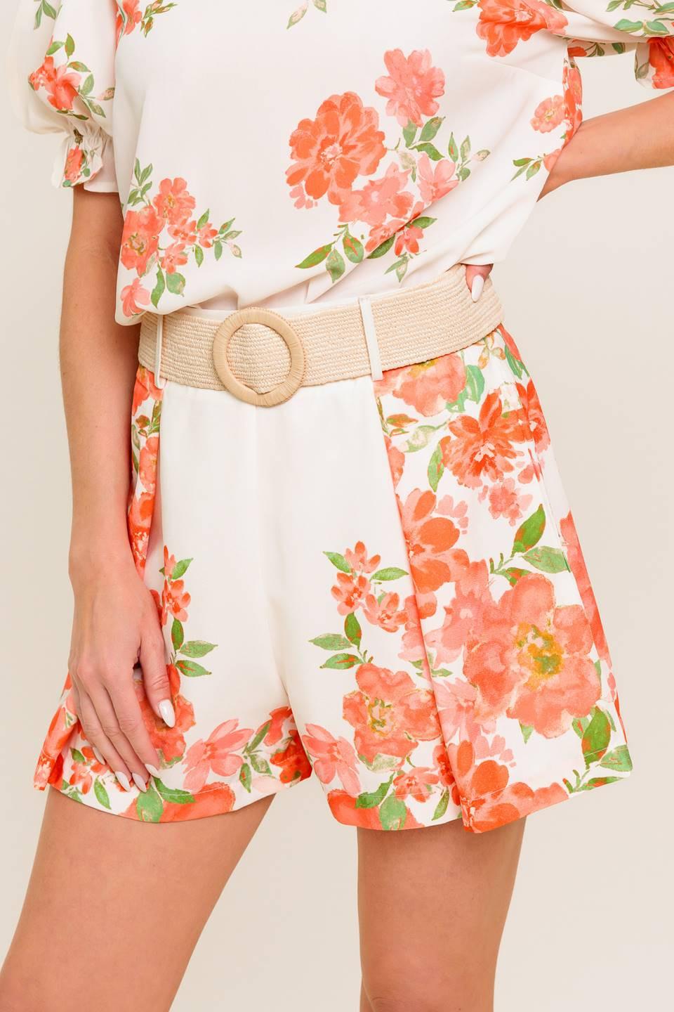 Lovely Days Ivory Woven Short, view 2 — Soul Flow Apparel