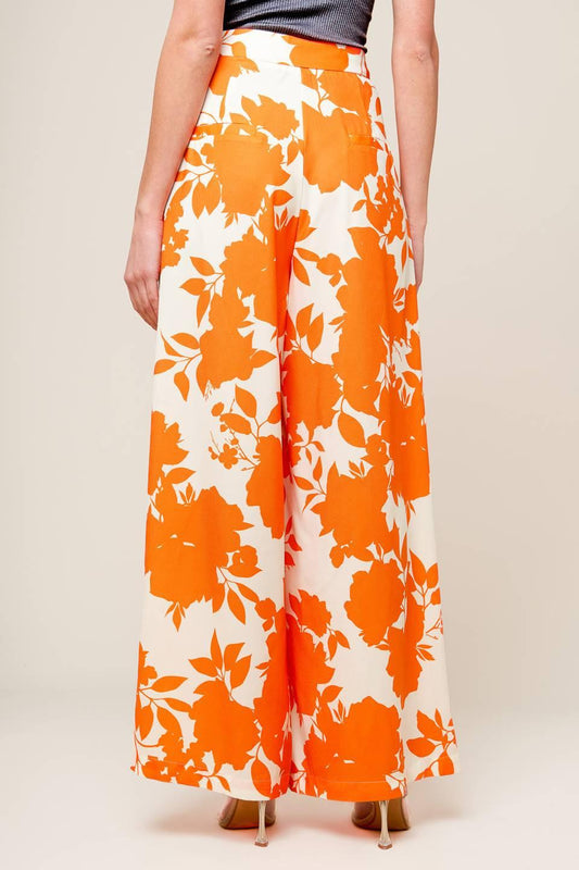Time for Orange Tea Woven Pants in white, view 6 — Soul Flow Apparel