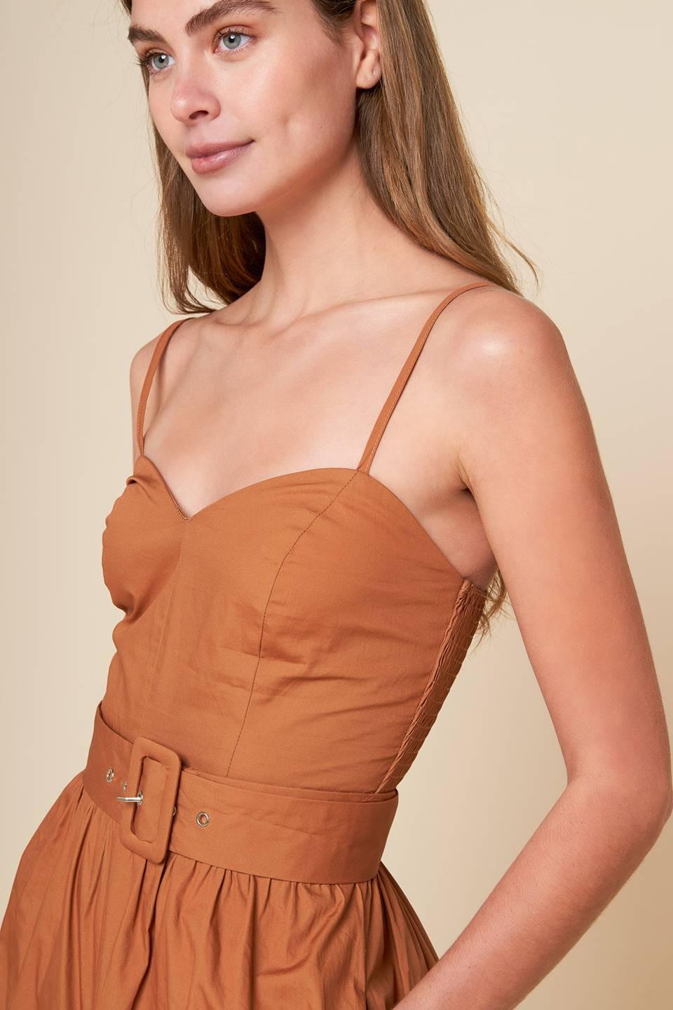 Elevated Icon Brown Woven Jumpsuit, view 7 — Soul Flow Apparel