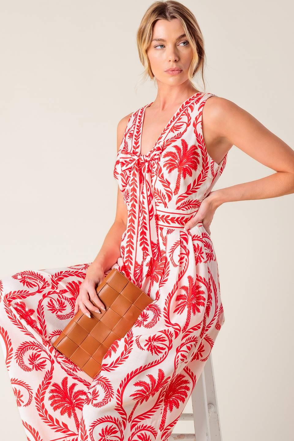 Colette Dream Red Woven Jumpsuit in ivory, view 6 — Soul Flow Apparel