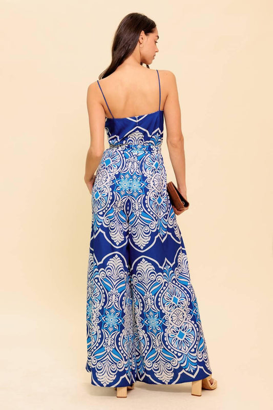 Hit the Breeze Woven Jumpsuit in navy blue, view 6 — Soul Flow Apparel
