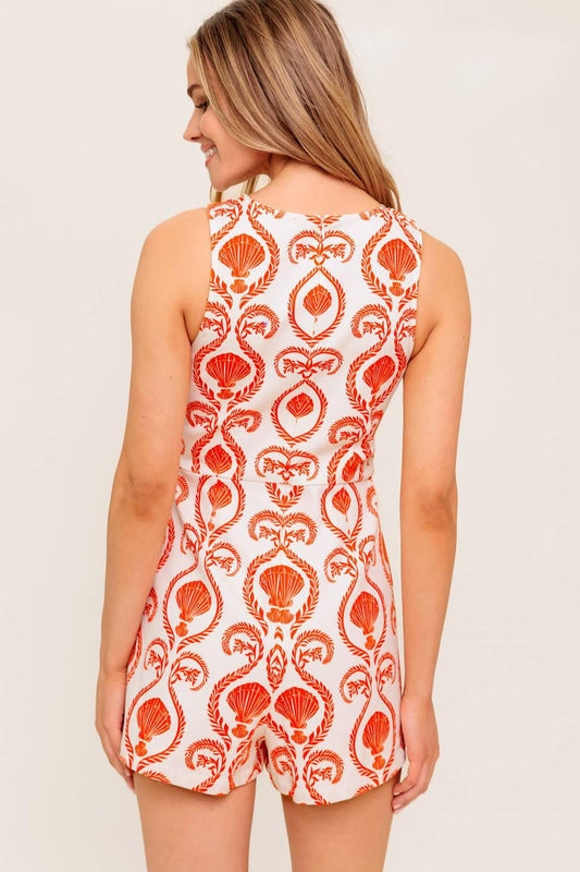Quiet Morning Woven Skort in white tomato, view 7 — Soul Flow Apparel