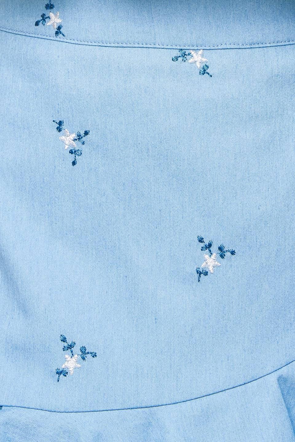 Moment of Clarity Light Indigo Woven Skort, fabric swatch — Soul Flow Apparel
