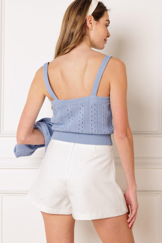 Make It Count Woven Skort in off-white, view 7 — Soul Flow Apparel