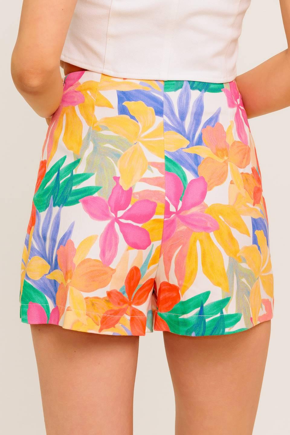 Tidal Touch Ivory Woven Skort, view 5 — Soul Flow Apparel