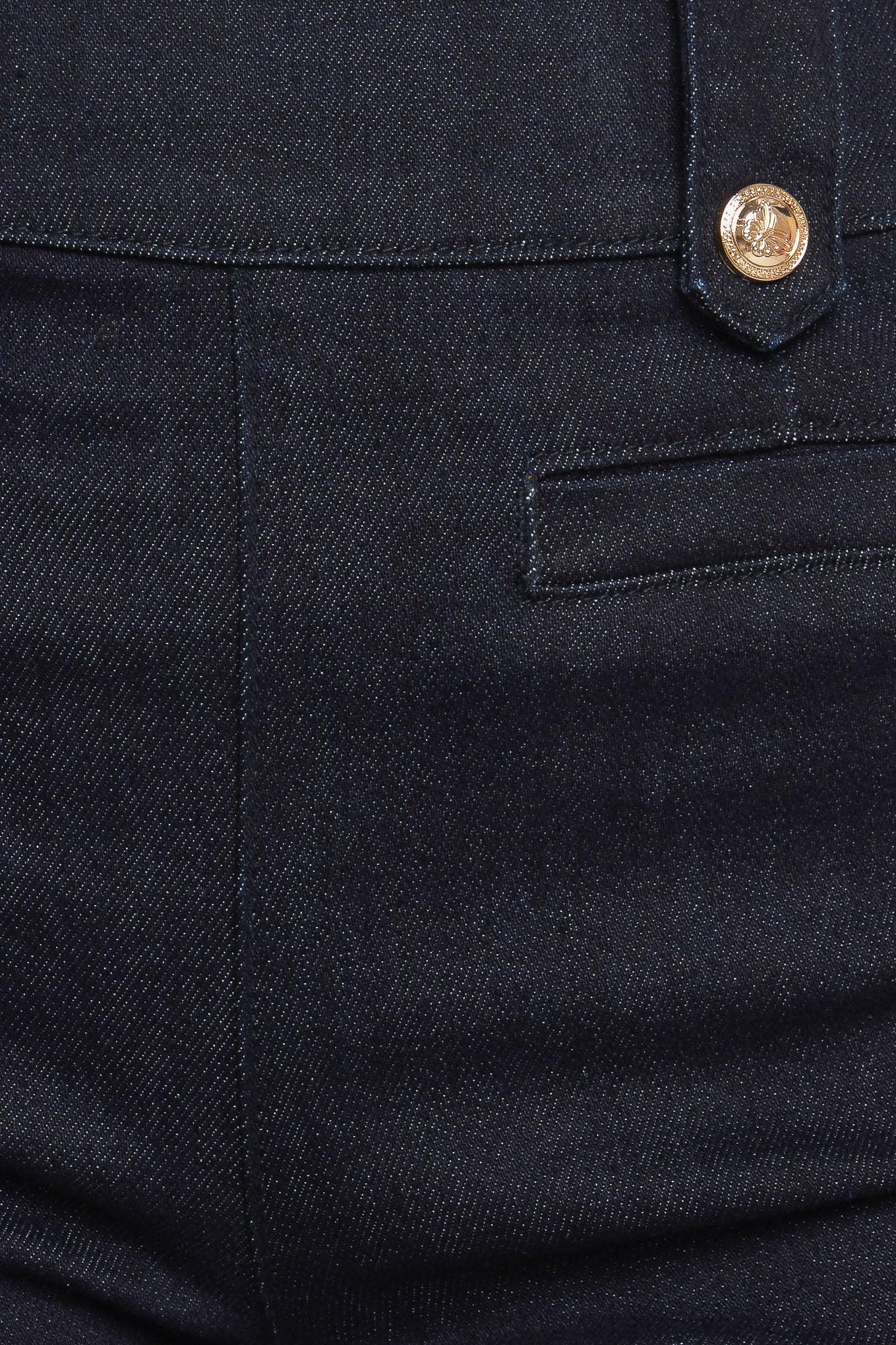 Classic Confidence Woven Pants in indigo, fabric swatch — Soul Flow Apparel