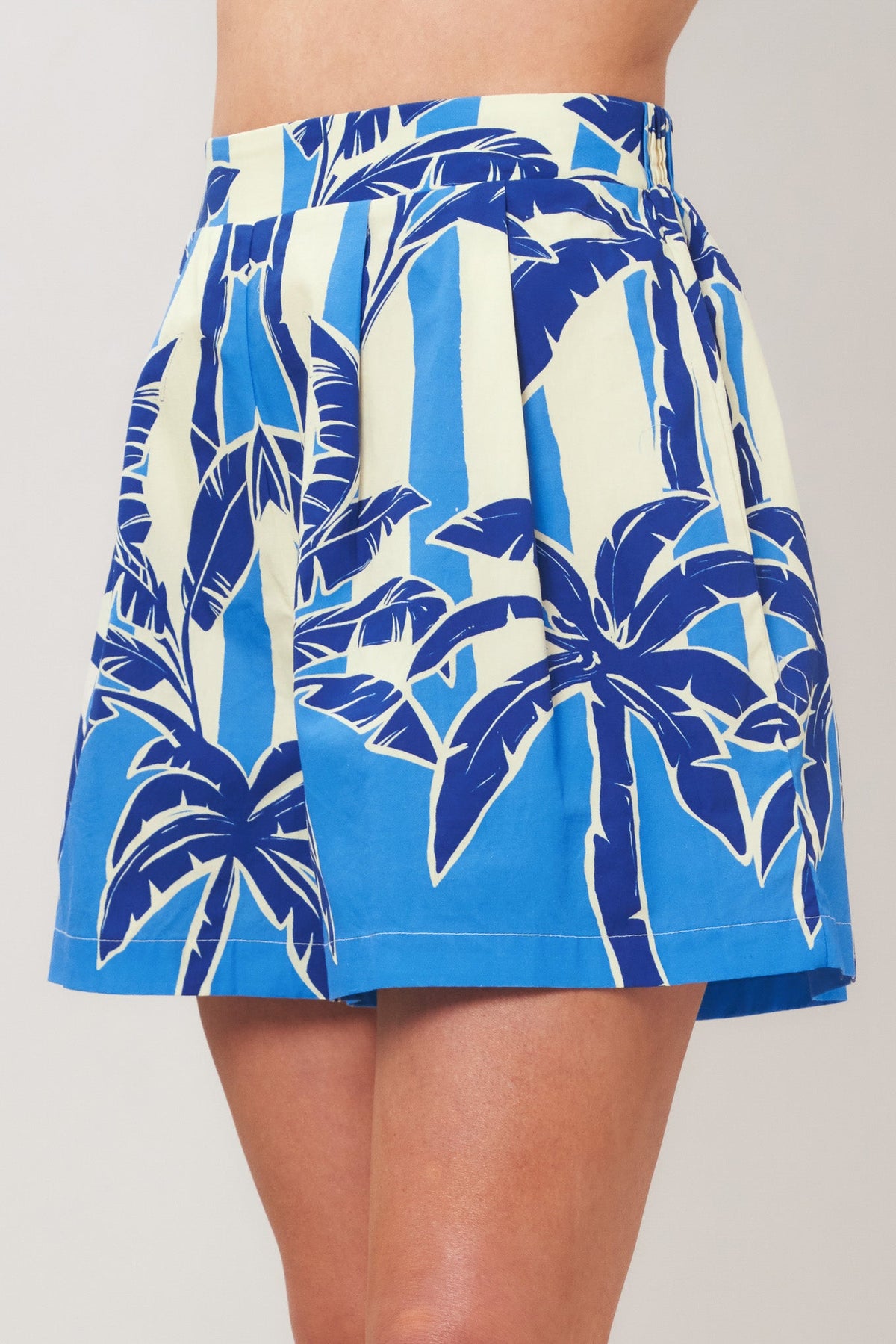 Noir Resort Woven Shorts in blue, view 1 — Soul Flow Apparel