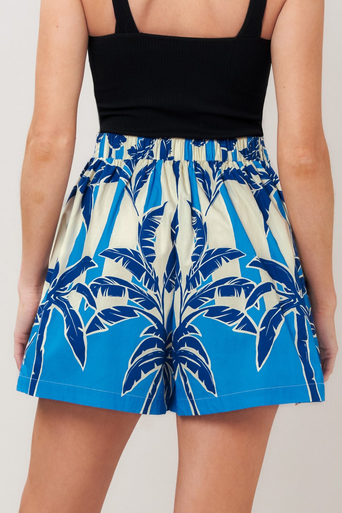 Noir Resort Woven Shorts in blue, view 6 — Soul Flow Apparel