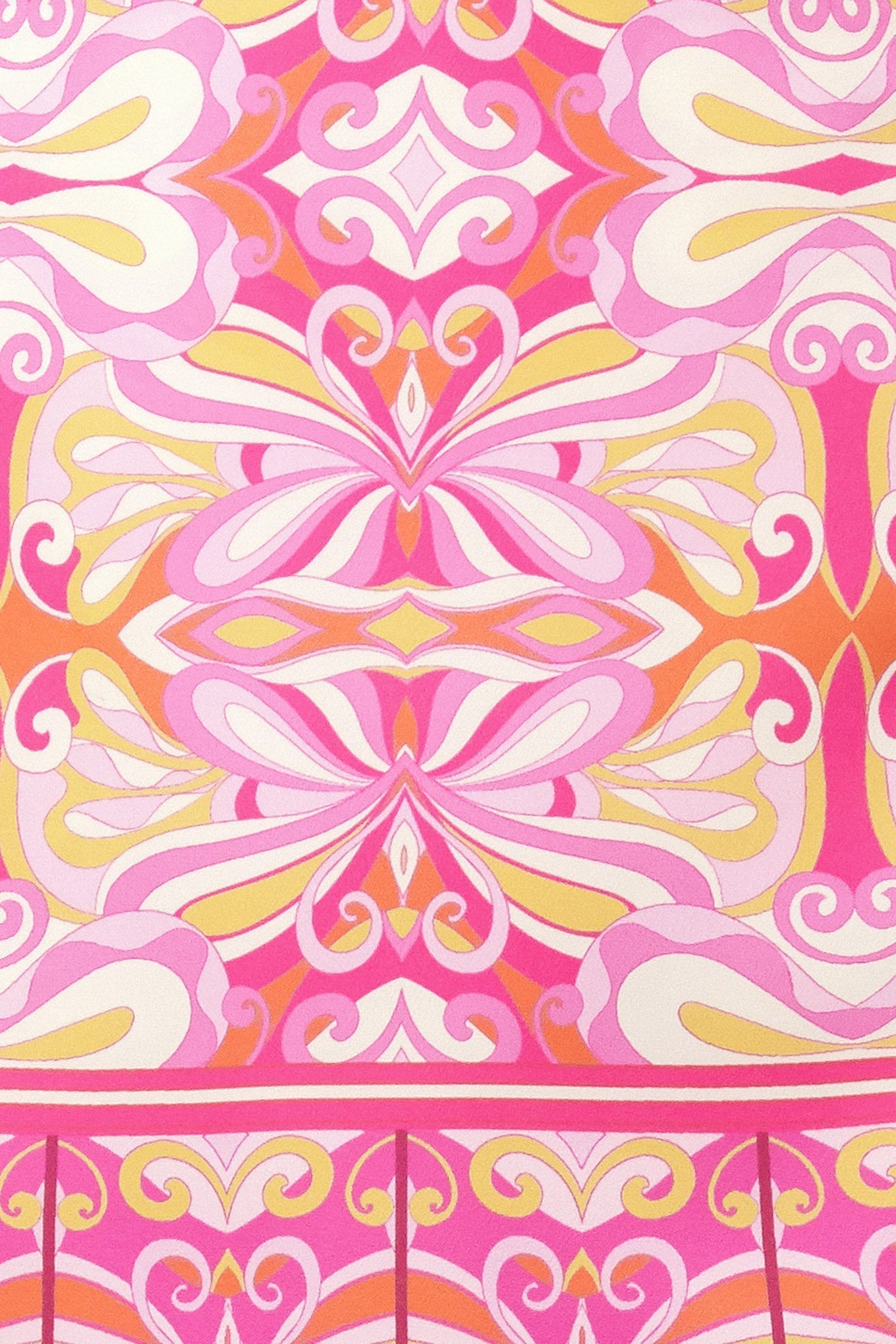 Candy Orbit Woven Skort in pink, fabric swatch — Soul Flow Apparel