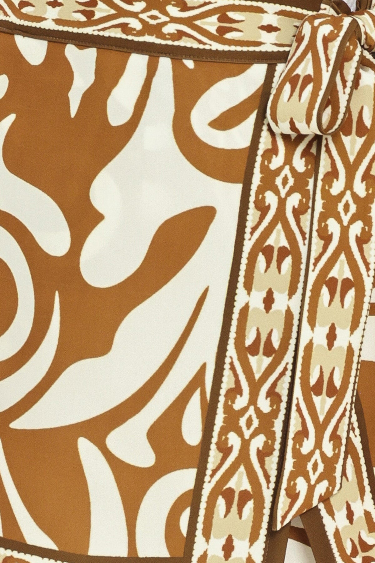 Amalfi Coast Woven Skort in camel, fabric swatch — Soul Flow Apparel