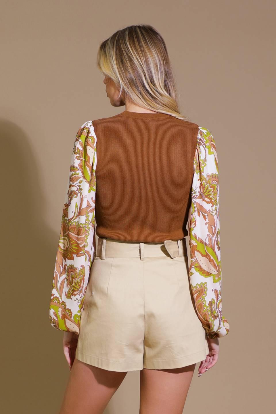 Decadent Persona Sweater Top in camel ivory, view 2 — Soul Flow Apparel
