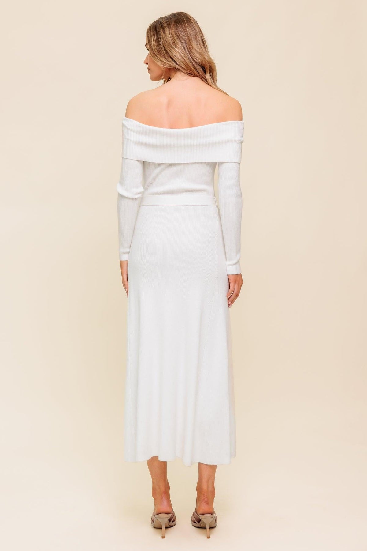 All a Fantasy Sweater Midi Dress in ivory, view 7 — Soul Flow Apparel