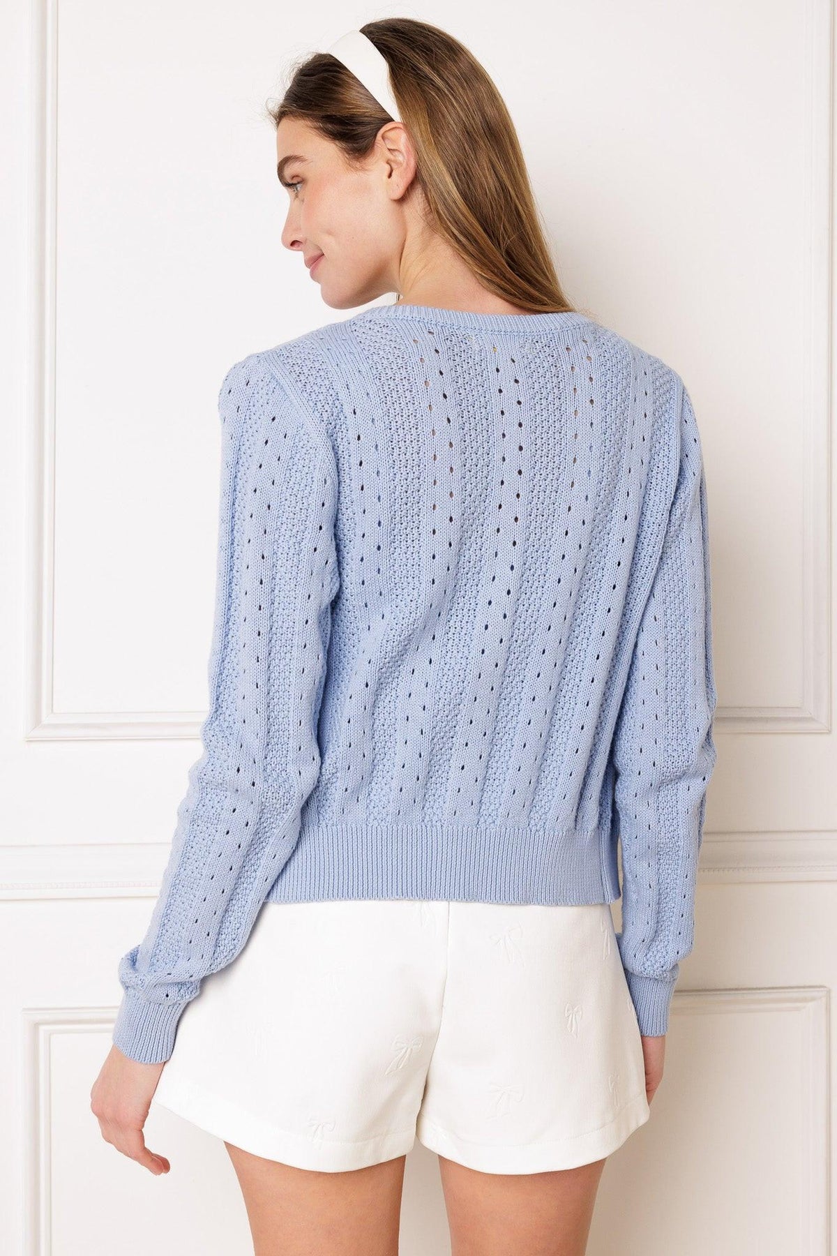 Days That Fade Sweater and Cardigan Set in powder blue, view 6 — Soul Flow Apparel