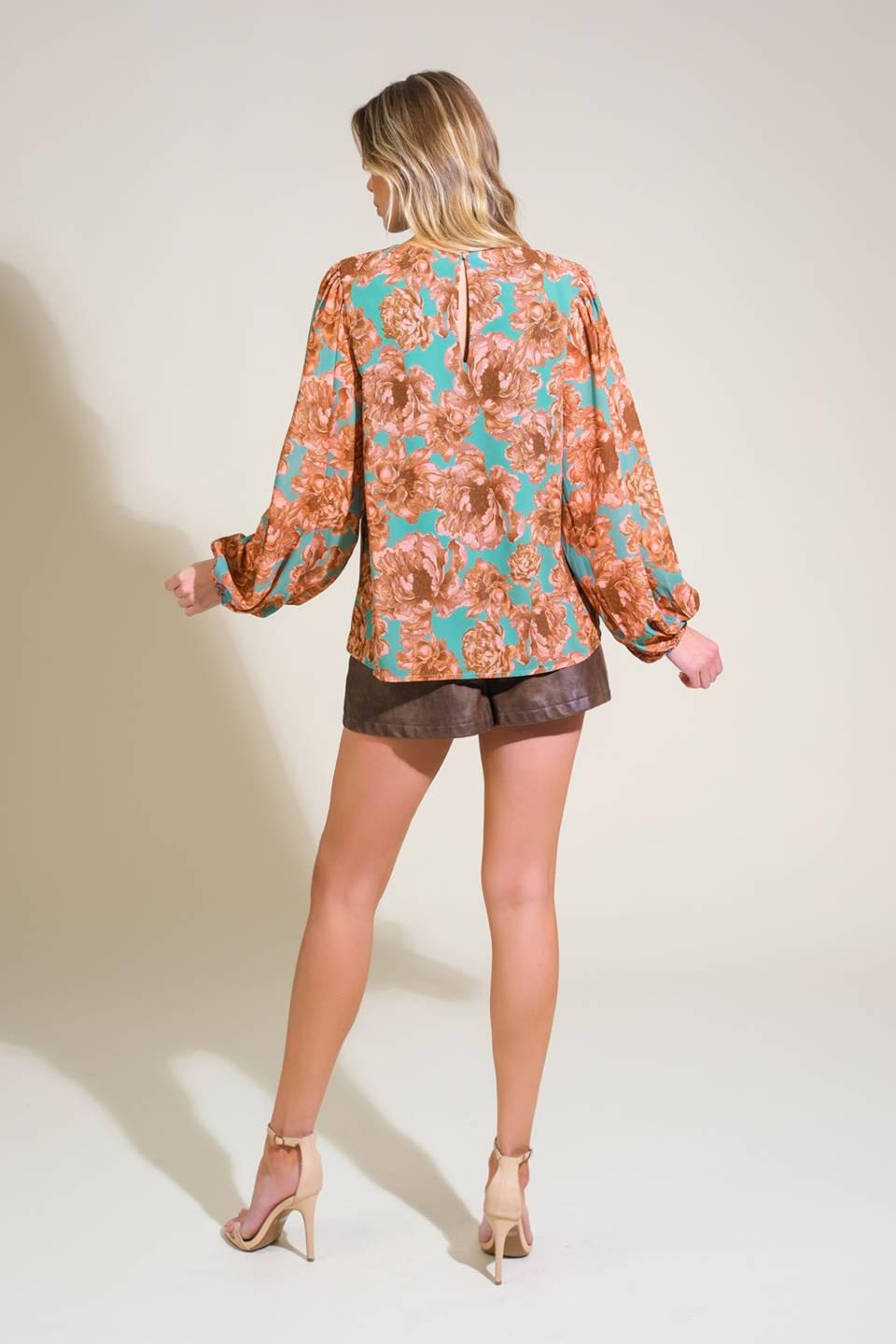 Delicate Hue Woven Top in sage, view 6 — Soul Flow Apparel