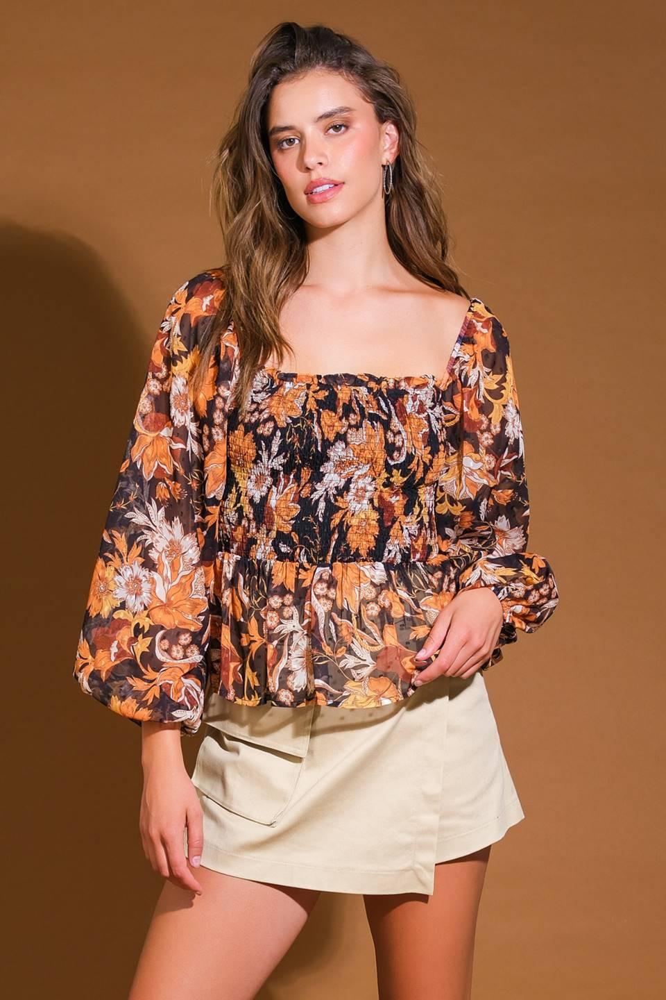 Beaming Perfection Woven Top in black, view 1 — Soul Flow Apparel