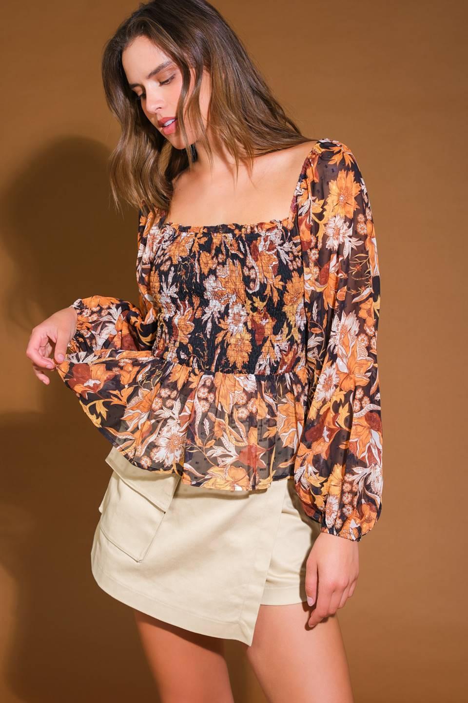 Beaming Perfection Woven Top in black, view 4 — Soul Flow Apparel